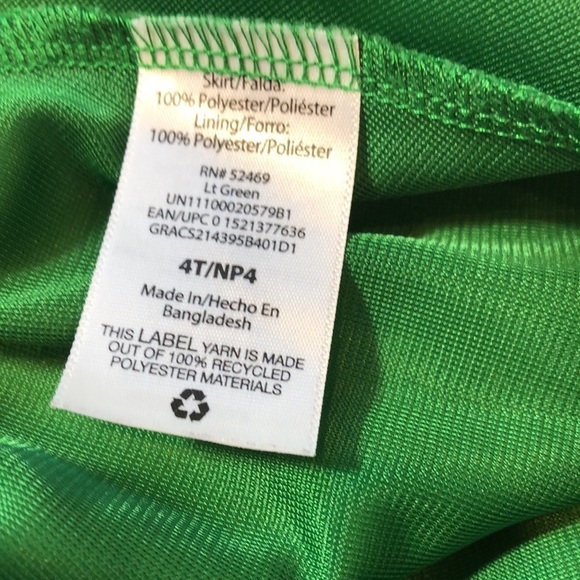 St Patrick’s Day Layered Tutu Skirt Greens  and Gold Girls 4T - Picture 9 of 9